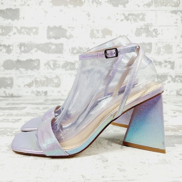 New Bp Parker Ankle Strap Square Open Toe Heeled Sandals W424 - Picture 1 of 14